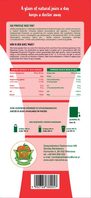 sok jabłkowy prawa